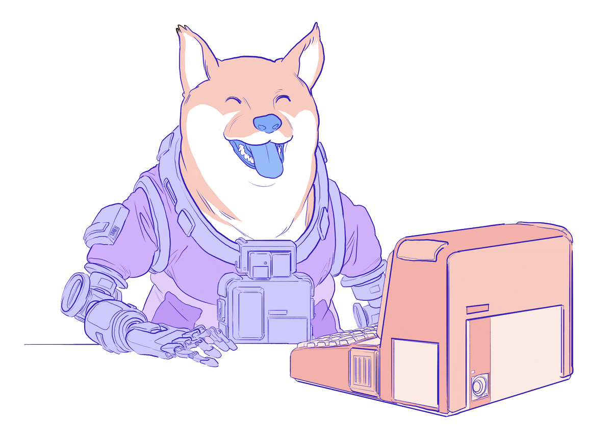Egy doge illusztrációja.